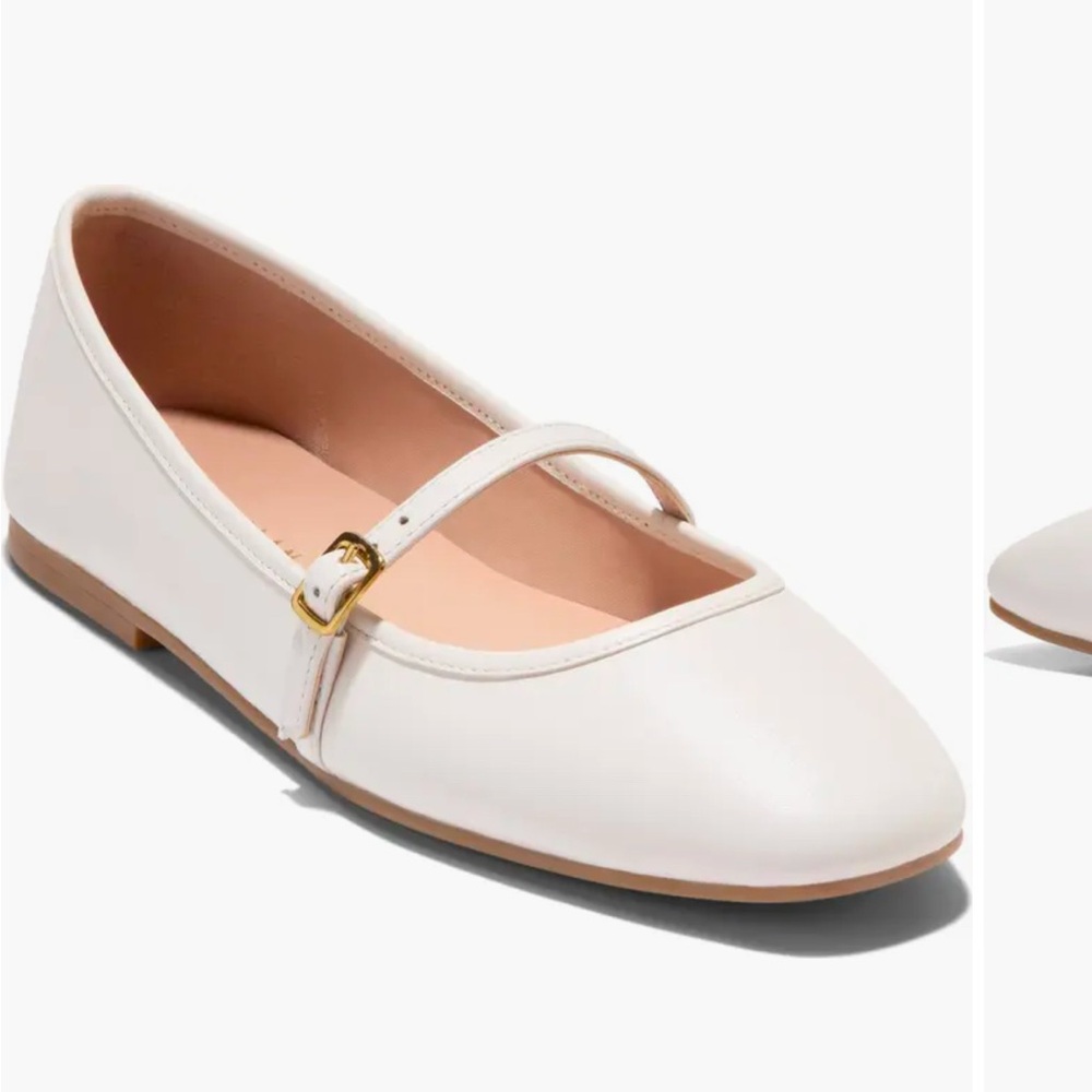 Cole Haan Women's Cream Mary Jane Flats Yelena Mary Jane Flat (Women)